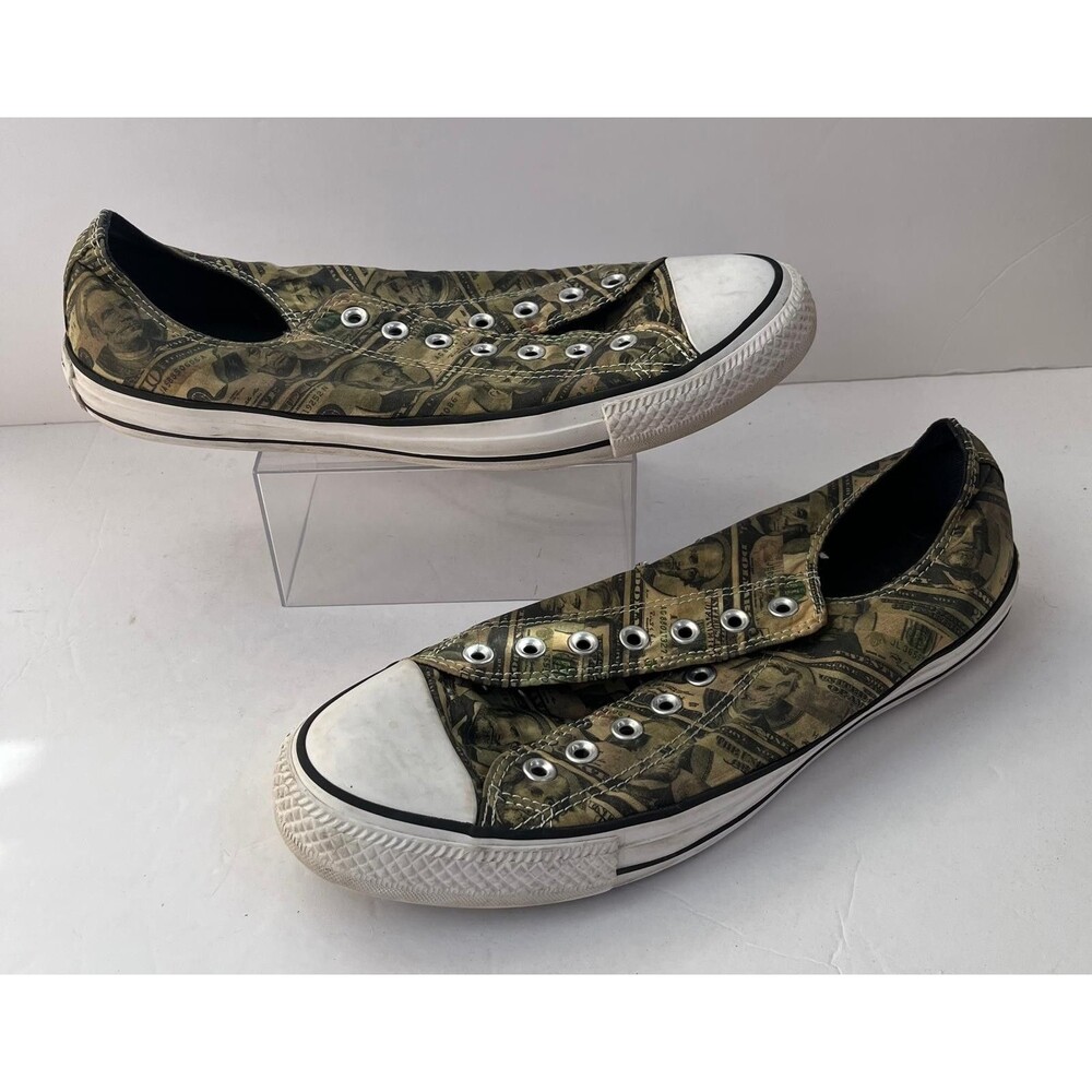 Converse All Star Money Print Dollar Bill Sneakers Men’s 11 Women’s 13